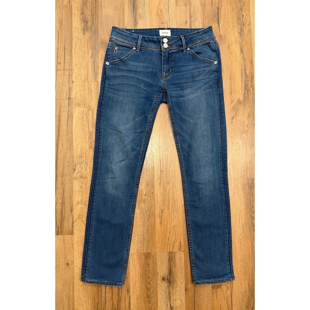 Hudson Collin Skinny Jeans 27 Mid Rise Stretch Blue Denim